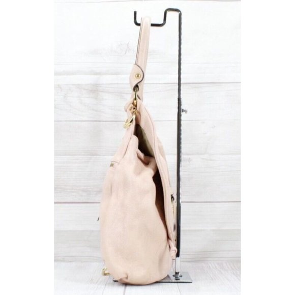 G.I.L.I. Pink Leather Convertible Backpack Purse Hobo Shoulder Bag - Picture 4 of 9